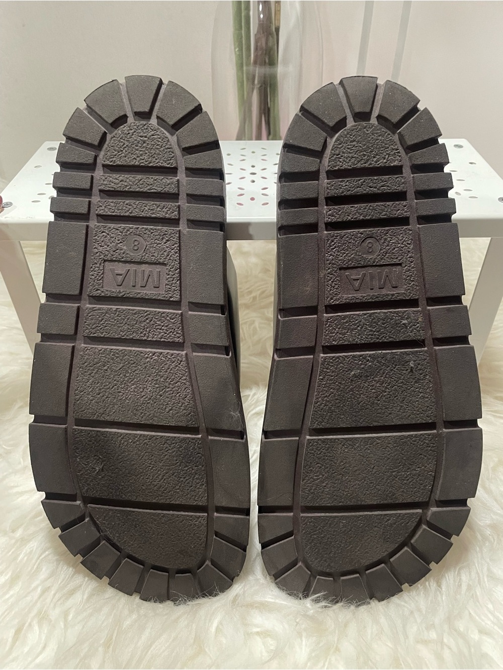 New! MIA Gen Double Buckle Slides, Women's Sandal Brown Coffee Size 8 - Picture 9 of 10